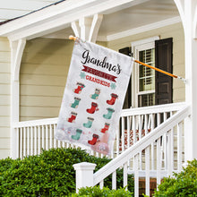 Load image into Gallery viewer, KafePross-Personalized Christmas Grandma's Sock Garden House Flag