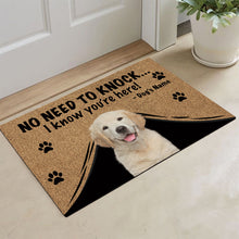 Load image into Gallery viewer, KafePross Golden Retriever Doormat Not Need to Knock, We Know You're Here