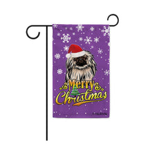 Load image into Gallery viewer, KafePross-Merry Christmas Dog Pekingese Garden House Flag