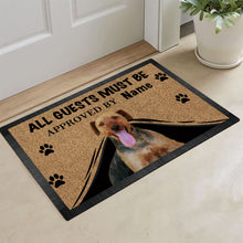 Load image into Gallery viewer, KafePross Airedale Dog Doormat All Guest Must be Approved Rubber Floor Mat