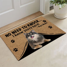 Load image into Gallery viewer, KafePross - Pomeranian Dog Doormat - Not Need to Knock, I Know You're Here