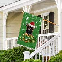 Load image into Gallery viewer, KafePross-Merry Christmas Dog Boxer Garden House Flag
