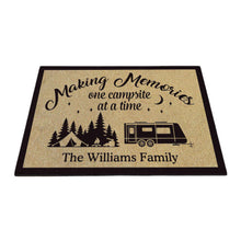 Load image into Gallery viewer, KafePross Personalized Making Memories Camper Doormat