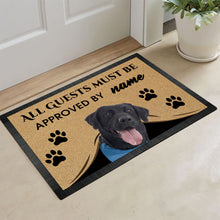 Load image into Gallery viewer, Custom Dog's Name Doormat-All Guests Must be Approved By Labrador Outdoor Doormat