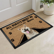 Load image into Gallery viewer, KafePross Shiba Inu Dog Doormat All Guest Must be Approved Rubber Floor Mat