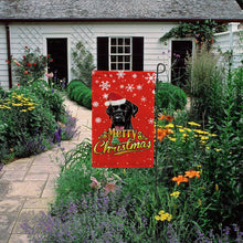 Load image into Gallery viewer, KafePross-Merry Christmas Dog Labrador Garden House Flag