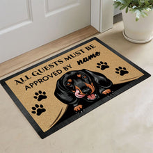 Load image into Gallery viewer, KafePross - Dachshund Peeking Dog Doormat - All Guests Must be Approved