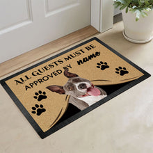 Load image into Gallery viewer, Custom Dog's Name Doormat-All Guests Must be Approved By PitBull Outdoor Doormat