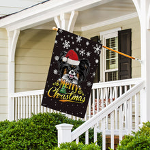 Load image into Gallery viewer, KafePross-Merry Christmas Dog Papillion Garden House Flag