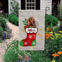Load image into Gallery viewer, KafePross-Merry Christmas Cute Dog Cocker Spaniel in Christmas Sock Garden House Flag
