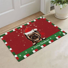 Load image into Gallery viewer, KafePross Christmas Decoration Doormat with Cute Dog Yorkie