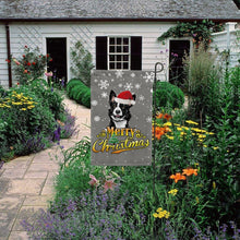 Load image into Gallery viewer, KafePross-Merry Christmas Dog Border Collie Garden House Flag