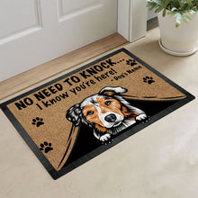 Load image into Gallery viewer, KafePross - Rottweiler Peeking Dog Doormat - Not Need to Knock, I Know You're Here