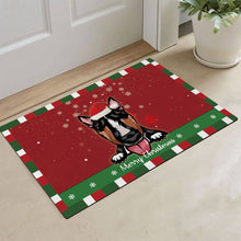 Load image into Gallery viewer, KafePross Christmas Decoration Doormat with Cute Dog Bull Terrier