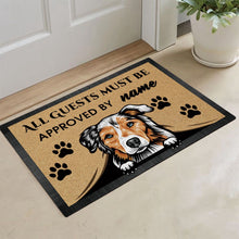 Load image into Gallery viewer, KafePross-Australian Shepherd Peeking Dog Doormat-All Guests Must be Approved