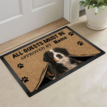 Load image into Gallery viewer, KafePross Bernese Mountain Dog Doormat All Guest Must be Approved Rubber Floor Mat