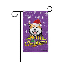 Load image into Gallery viewer, Merry Christmas Dog Akita Garden House Flag