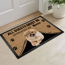 Load image into Gallery viewer, KafePross Pekingese Dog Doormat All Guest Must be Approved Rubber Floor Mat