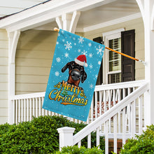 Load image into Gallery viewer, KafePross-Merry Christmas Dog Doberman Pinscher Garden House Flag