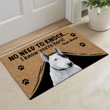 Load image into Gallery viewer, KafePross Bull Terrier Doormat Not Need to Knock, We Know You're Here