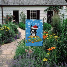 Load image into Gallery viewer, KafePross-Merry Christmas Dog Border Collie Garden House Flag