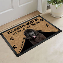 Load image into Gallery viewer, KafePross - Newfoundland Dog Custom Dog's Name Doormat All Guest Must be Approved