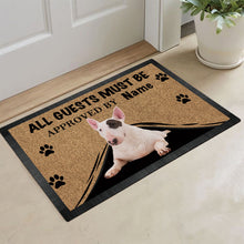 Load image into Gallery viewer, KafePross Bull Terrier Dog Doormat All Guest Must be Approved Rubber Floor Mat