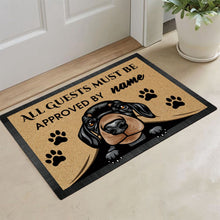 Load image into Gallery viewer, KafePross-Dachshund Peeking Dog Doormat-All Guests Must be Approved