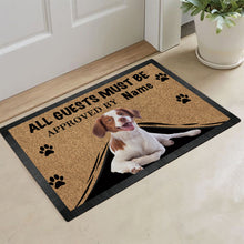 Load image into Gallery viewer, KafePross Brittany Dog Doormat All Guest Must be Approved Rubber Floor Mat