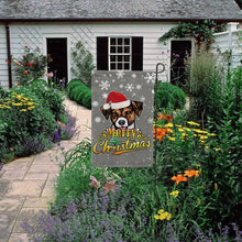 Load image into Gallery viewer, KafePross-Merry Christmas Dog Jack Russell Terrier Garden House Flag