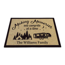 Load image into Gallery viewer, KafePross Personalized Making Memories Camper Doormat