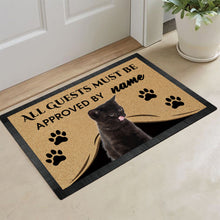 Load image into Gallery viewer, Custom Dog's Name Doormat-All Guests Must be Approved By My Cat Outdoor Doormat