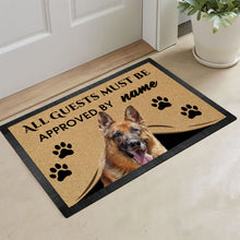 Load image into Gallery viewer, Custom Dog's Name Doormat-All Guests Must be Approved By German Shepherd Outdoor Doormat