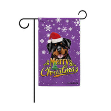 Load image into Gallery viewer, KafePross-Merry Christmas Dog Rottweiler Garden House Flag