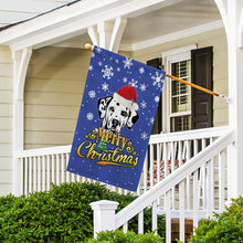 Load image into Gallery viewer, KafePross-Merry Christmas Dog Dalmatian Garden House Flag