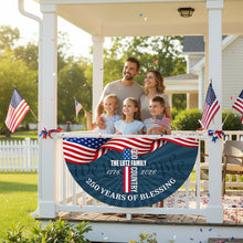 Load image into Gallery viewer, America 250 Anniversary 1776-2026 Decor Bunting Flag, God Bless America Eagle Yard Signs Party Hanging Banner, Durable &amp; Waterproof Vinyl Material
