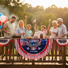 Load image into Gallery viewer, America 250 Anniversary 1776-2026 Decor Bunting Flag, God Bless America Eagle Yard Signs Party Hanging Banner, Durable &amp; Waterproof Vinyl Material
