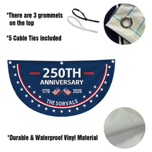 Load image into Gallery viewer, America 250 Anniversary 1776-2026 Decor Bunting Flag, God Bless America Eagle Yard Signs Party Hanging Banner, Durable &amp; Waterproof Vinyl Material

