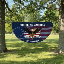 Load image into Gallery viewer, America 250 Anniversary 1776-2026 Decor Bunting Flag, God Bless America Eagle Yard Signs Party Hanging Banner, Durable &amp; Waterproof Vinyl Material
