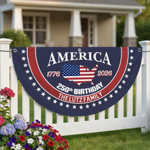 Load image into Gallery viewer, America 250 Anniversary 1776-2026 Decor Bunting Flag, God Bless America Eagle Yard Signs Party Hanging Banner, Durable &amp; Waterproof Vinyl Material
