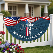 Load image into Gallery viewer, America 250 Anniversary 1776-2026 Decor Bunting Flag, God Bless America Eagle Yard Signs Party Hanging Banner, Durable &amp; Waterproof Vinyl Material
