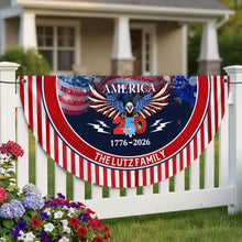 Load image into Gallery viewer, America 250 Anniversary 1776-2026 Decor Bunting Flag, God Bless America Eagle Yard Signs Party Hanging Banner, Durable &amp; Waterproof Vinyl Material
