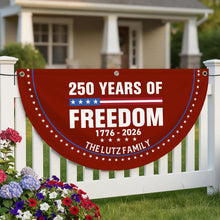 Load image into Gallery viewer, America 250 Anniversary 1776-2026 Decor Bunting Flag, God Bless America Eagle Yard Signs Party Hanging Banner, Durable &amp; Waterproof Vinyl Material

