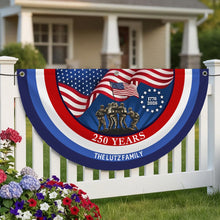 Load image into Gallery viewer, America 250 Anniversary 1776-2026 Decor Bunting Flag, God Bless America Eagle Yard Signs Party Hanging Banner, Durable &amp; Waterproof Vinyl Material
