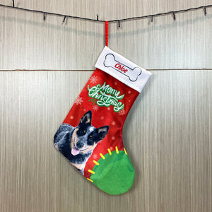 KafePross Custom Dog Christmas Stocking 14.4", 72 dog breeds optional