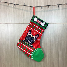 Load image into Gallery viewer, KafePross Custom Dog Christmas Stocking 14.4&quot;, 72 dog breeds optional
