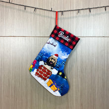 Load image into Gallery viewer, KafePross Custom Dog Christmas Stocking 14.4&quot;, 72 dog breeds optional
