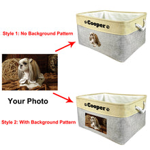 Load image into Gallery viewer, KafePross Custom Storage Basket Dog Toys Box, 72 dog breeds optional
