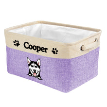 Load image into Gallery viewer, KafePross Custom Storage Basket Dog Toys Box, 72 dog breeds optional
