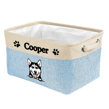 Load image into Gallery viewer, KafePross Custom Storage Basket Dog Toys Box, 72 dog breeds optional
